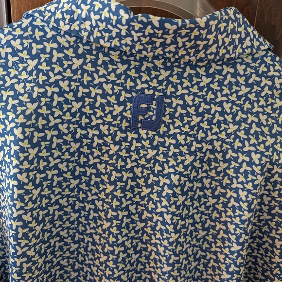 FootJoy Men's Polo Medium Floral Patterned Pre-Owned Condition - Picture 4 of 6